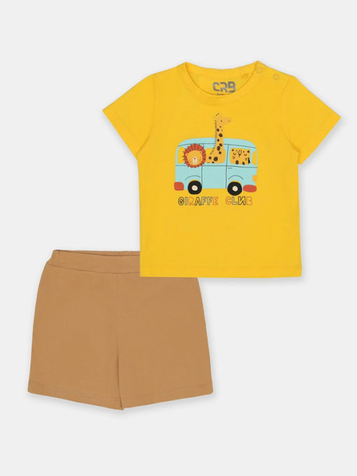 CRB wear/CSBB 90234-30-392 Комплект для мальчика (футболка, шорты),желтый/Ex.Cherubino