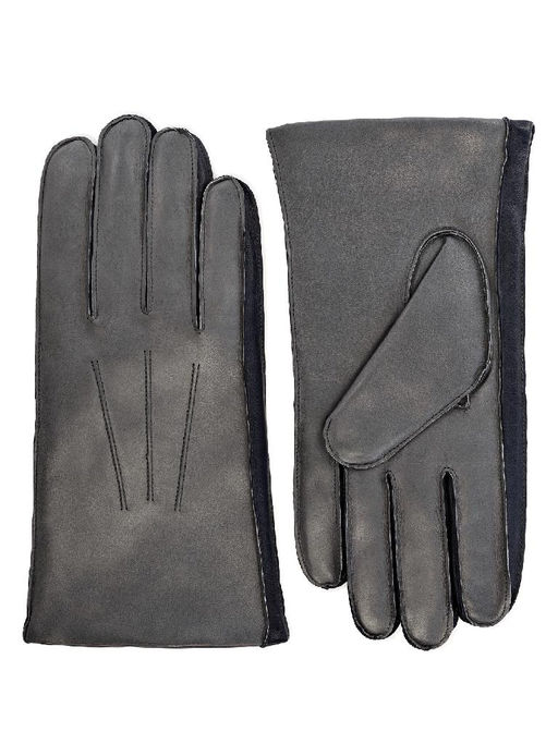 Перчатки мужские ш+каш. OS00109 d.grey/navy - Eleganzza фото 2