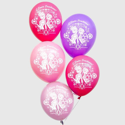 Шар воздушный «С Днем рождения!», 12 дюйм, латексный, 25 штук, Холодное сердце