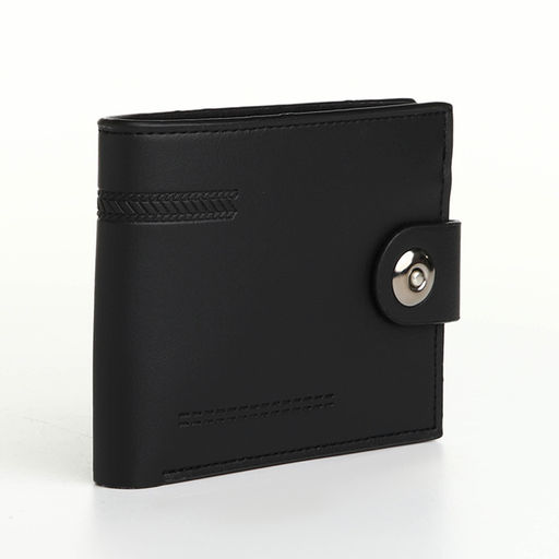 Портмоне мужское на магните, отдел для карт, монет, чёрное