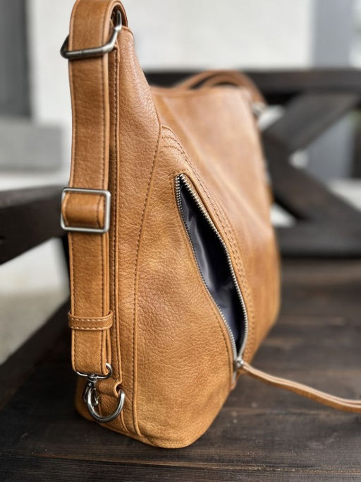 Женская сумка-рюкзак из эко кожи 9902 Рыжий - Kenguluna фото 5