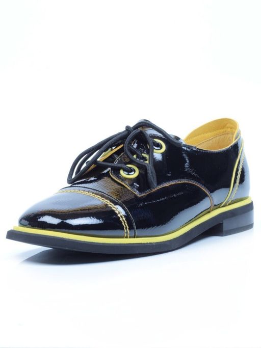 03-H491-H11-F384 BLACK Полуботинки женские (натуральная кожа) - Фабричный китай фото 6