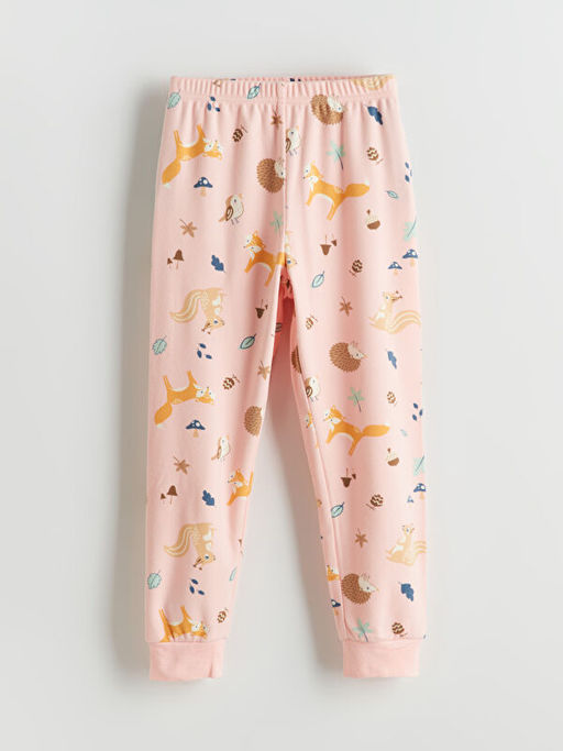 Bisiklet Yaka K?z ?ocuk Pijama Tak?m?