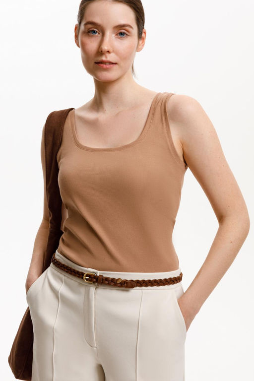 ЕВТ 3224/25/охра коричневая майка жен - Very neat фото 3