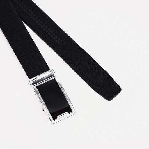 Ремень мужской, ширина 3,5 см, автомат, пряжка металл, цвет чёрный - Simaland фото 2