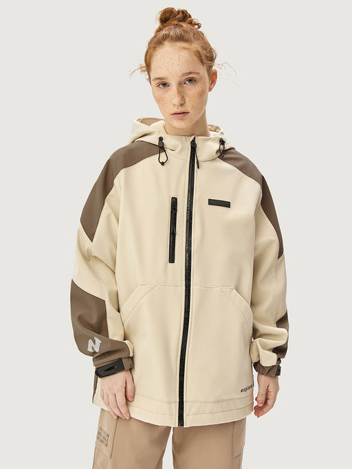 Ветровка 4л15626 кешью/кофе