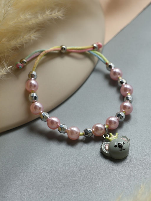 Браслет детский «Выбражулька» на затяжке, коала с бусинами, цветной