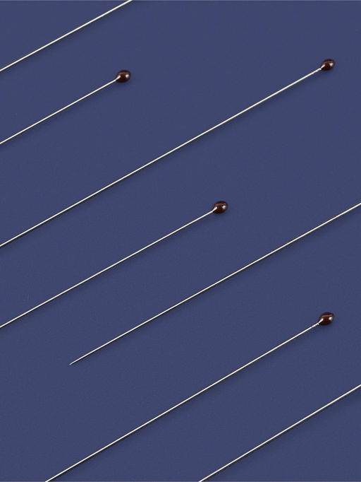 Булавки портновские TEIRA, 40 мм, d=0.27 мм, 50 шт., стальные