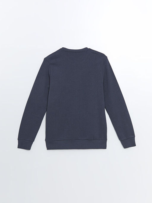 Bisiklet Yaka Uzun Kollu Bask?l? Erkek Sweatshirt - Waikiki фото 2