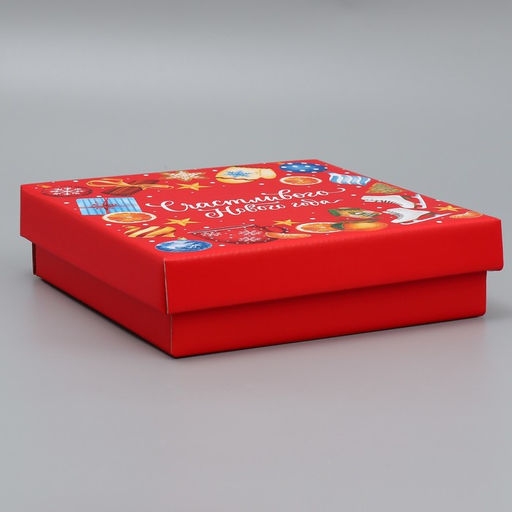 Коробка складная Счастливого Нового года, 20 20 5 см - Дарите счастье фото 3