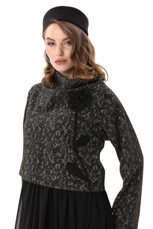 Платье NIKVA н924-9 чёрный и графит  фото 8