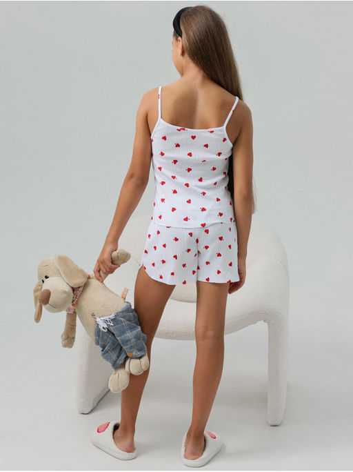 Пижама "Милашка" Белый с шортами