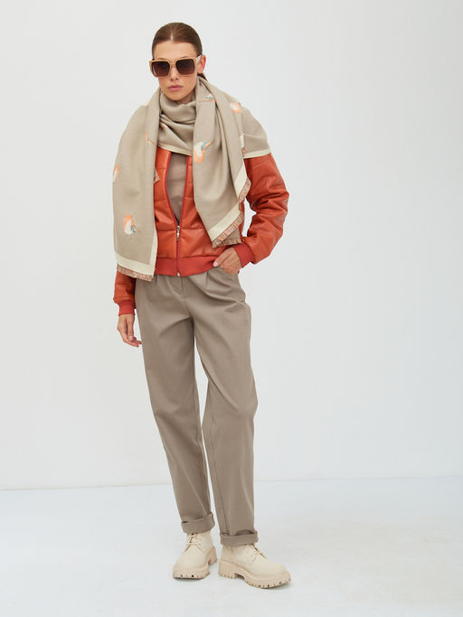 в СОСТАВЕ ШЕРСТЬ ! Большой,теплый двусторонний палантин - Tantino фото 2