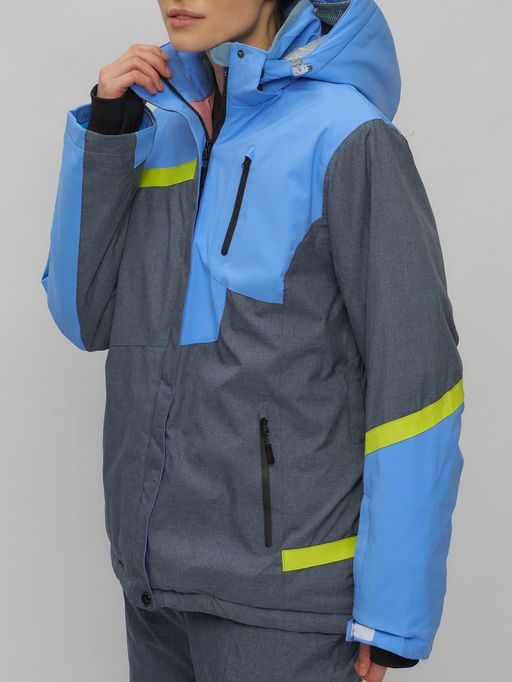 Горнолыжный костюм женский большого размера синего цвета 02282-1S - Chunmai фото 13