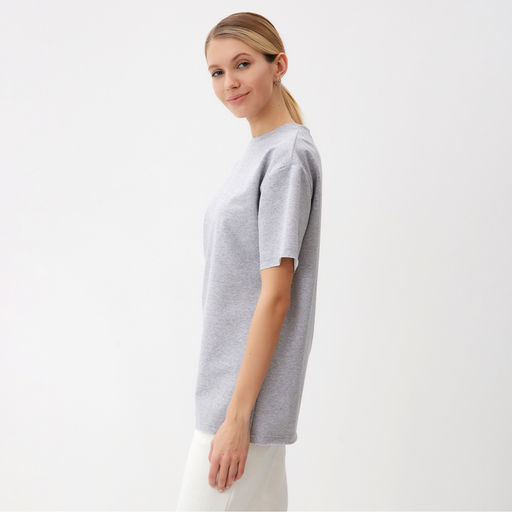 Футболка женская MINAKU: Casual Collection, светло-серая, размер 46