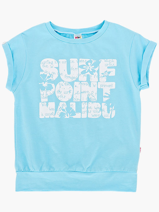 Футболка для девочки	 UD 0505 голубой - Mini maxi фото 3