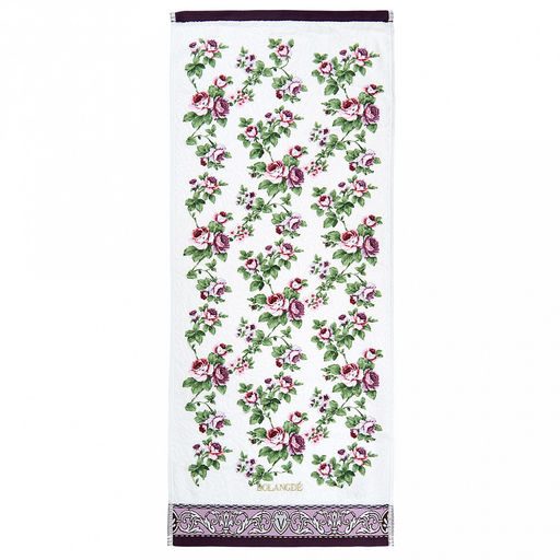 "Япония-2013" Полотенце махровое 50х90см, плотность 300гр/м2, 100% хлопок, "Чайная роза", фиолетовый (красный), Bolangde (Китай)