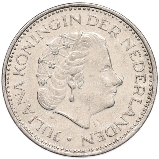 Монета 1 гульден 1976 года Нидерланды