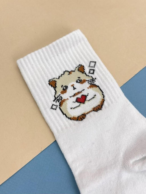 Носки Hamster love, белый, мужские/женские р. 35-40