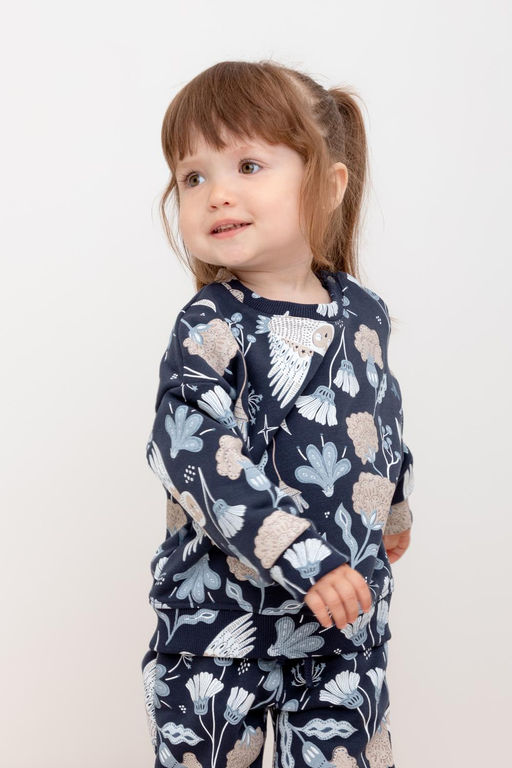 Crockid _ КР 302220/индиго,волшебные совы к419 джемпер для дев  фото 4