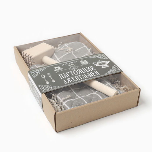 Кух. набор Gentleman варежка-прихватка 20х28см, молоток деревян. - Доляна фото 6