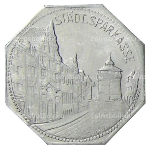 20 пфеннигов 1921 года Германия  Трамвайный нотгельд  город Нюрнберг
