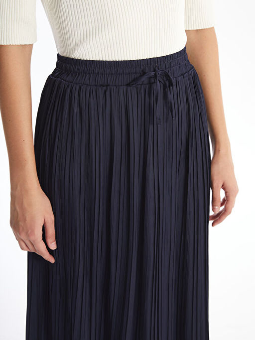 Beli Lastikli Saten Kad?n Etek