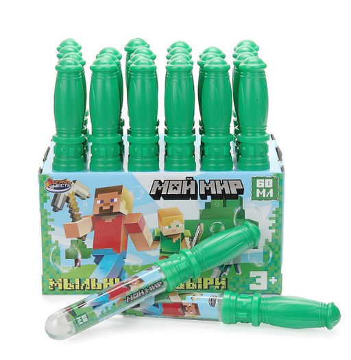 Играем вместе. Мыльные пузыри "Мой мир" 60 мл, в колбе 27 см, уп 24шт. арт.01117-60ЭД