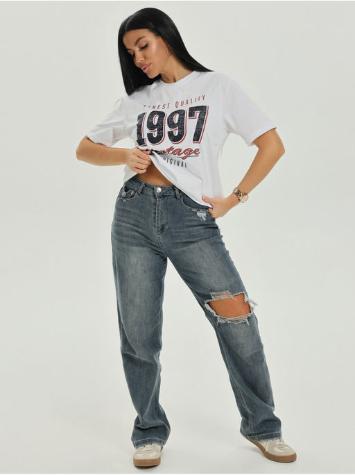 Футболка "Качество" белый женская