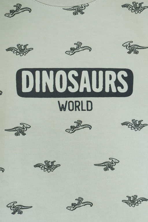 К 1581/24/темно-оливковый,маленькие динозавры пижама дет