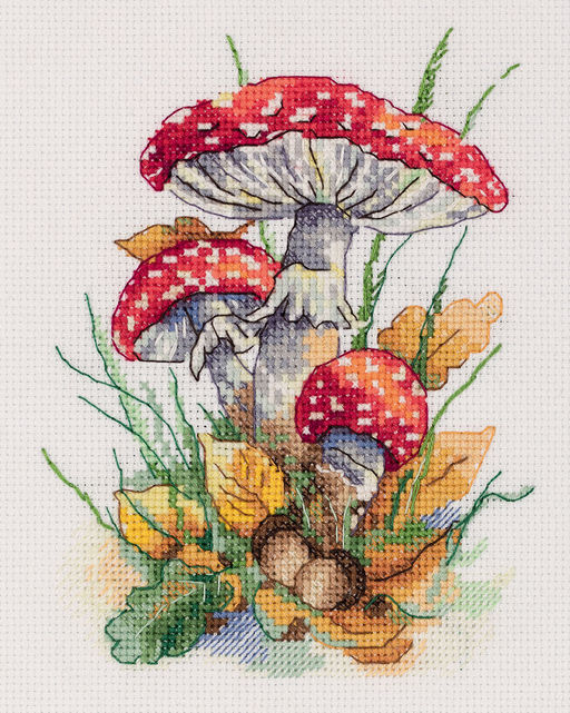 Klart набор для вышивания 8-515 Мухоморы 14.5 х 17 см