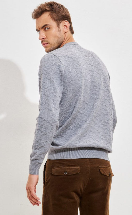 Джемпер мужской P321-15205 серый меланж - Primm фото 6