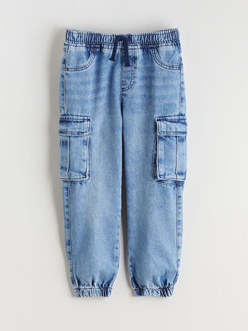 Beli Lastikli Erkek ?ocuk Jogger Jean Pantolon