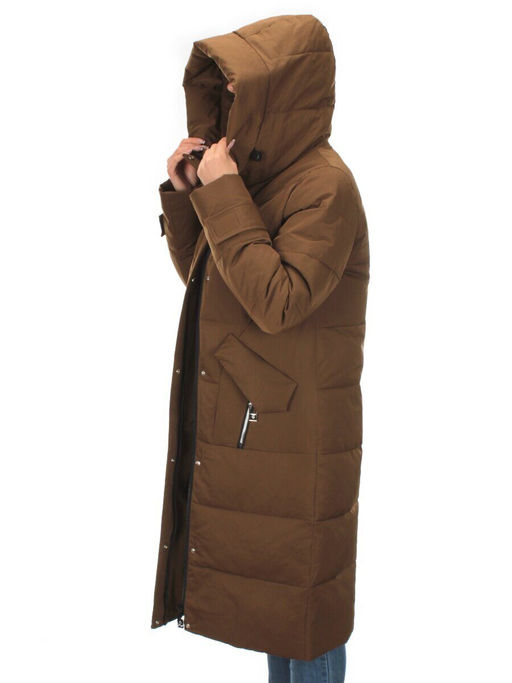 M-2253 BROWN Пальто зимнее женское MEAJIATEER (био-пух) - Fashion фото 10