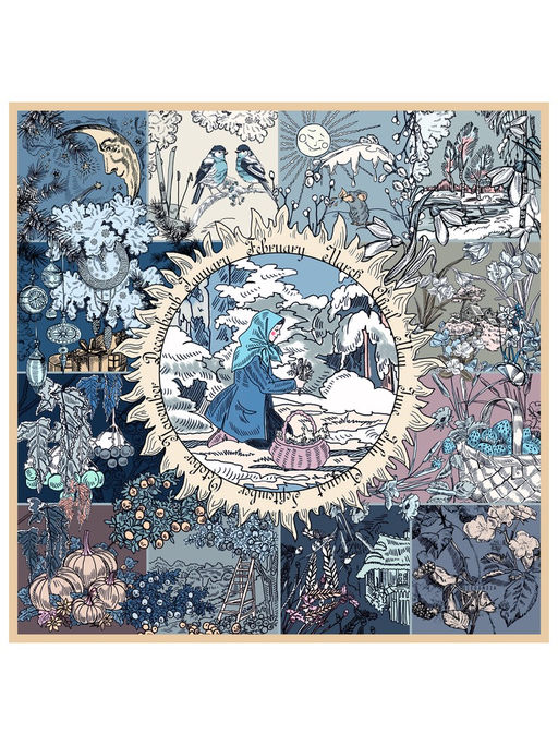 Платок жен. шелк 90х90 E03-8492-11