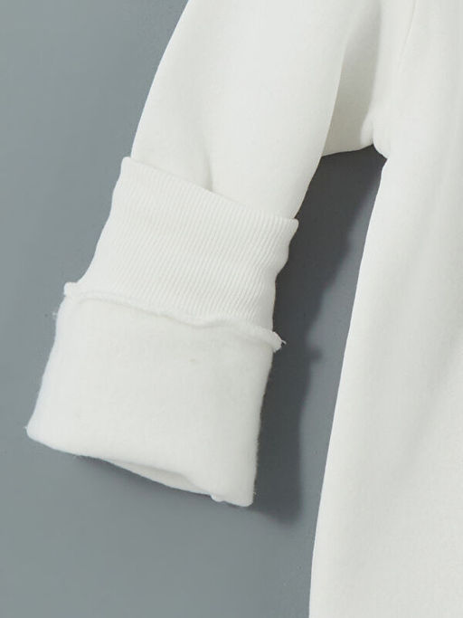 Bisiklet Yaka Bask?l? K?z ?ocuk Sweatshirt - Waikiki фото 3