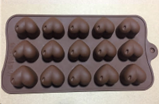 Форма силиконовая для льда и конфет 15 ячеек / HL-189 / уп 300/ Сердце/ 21*10,3*1,7 см - ГалеонТрейд фото 2