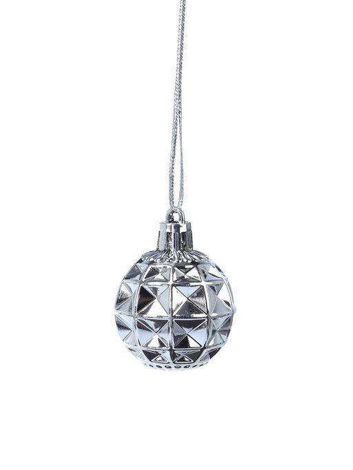 Ёлочные игрушки Званный вечер, шары новогодние, d=4 см, 18 шт., серебристые - Зимнее волшебство фото 4