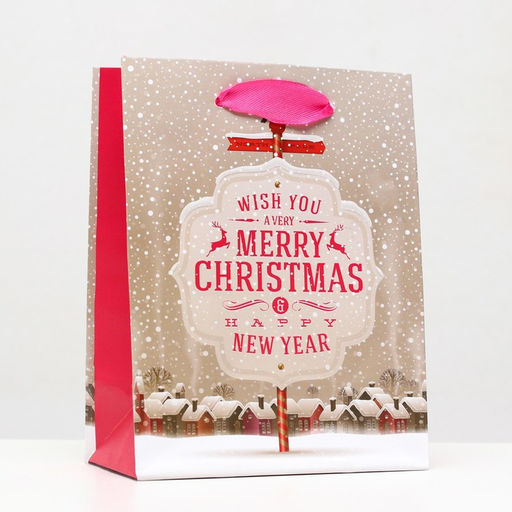 Цена за 12 шт. Пакет ламинированный Новогодний позитив 11,5 х 14,5 х 6 см - Simaland фото 3