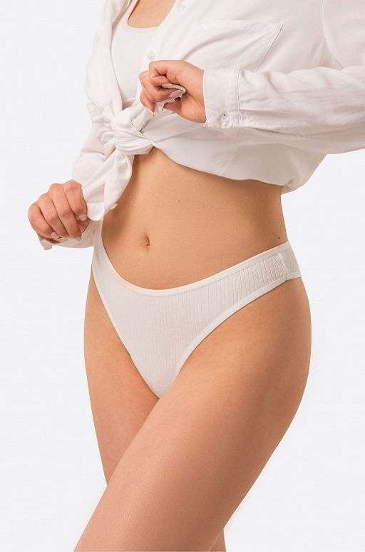 Женские трусы-стринги в рубчик 5 шт. Nicoletta  фото 13