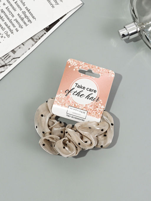 Цена за 6 шт. Резинки для волос «Летиция», набор 2 шт., 7 см, бежевые
