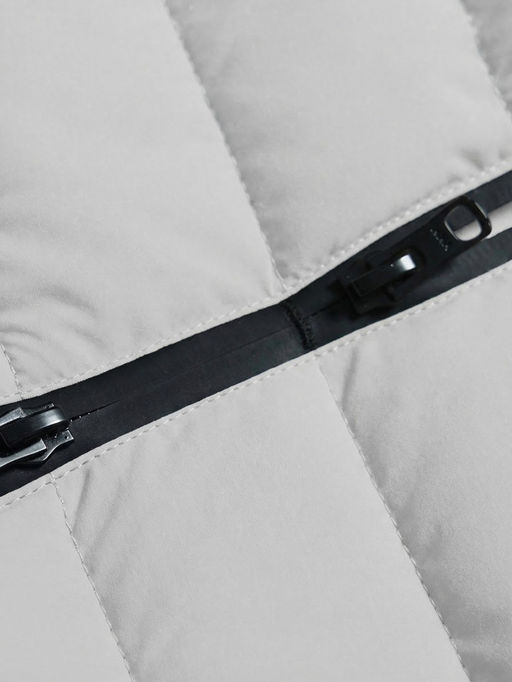 Куртка мужская гибридная стёганая с капюшоном с графеновой подкладкой бежевого цвета 9627_1B