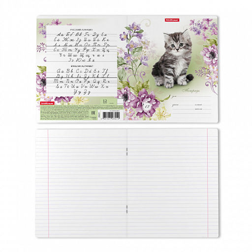 Цена за 280 шт. Тетрадь школьная ученическая ErichKrause Мурзики, 12 листов, клетка (в плёнке по 10 шт.)  фото 19