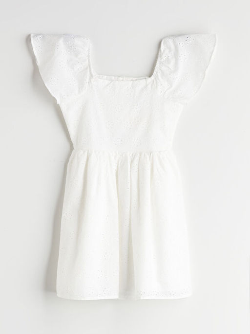 Kare Yaka K?z ?ocuk Elbise