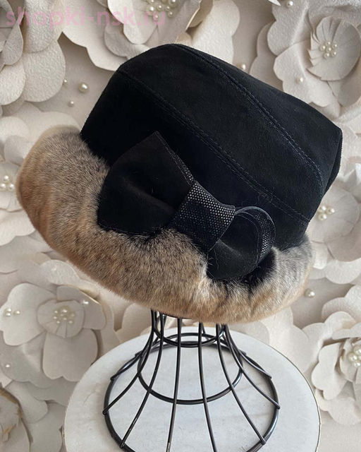 Мишель замша мех.норка Шапка женская (56-58)