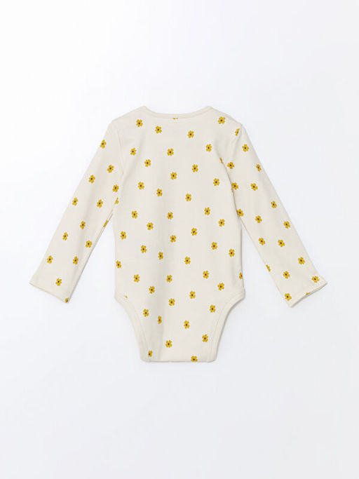 Bisiklet Yaka Uzun Kollu ?i?ekli K?z Bebek ??t??tl? Body - Waikiki фото 2