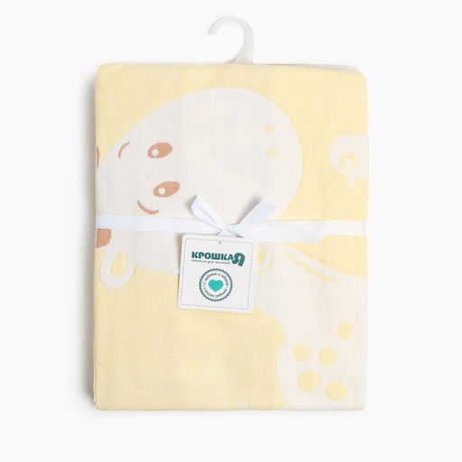 Полотенце детское Крошка Я Оленёнок 95х1005 см, цвет жёлтый, 100% хлопок, 280 г/м2  фото 5