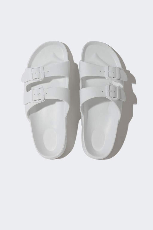 Мужские тапочки Eva на плоской подошве с двойной полосой - Defacto фото 7