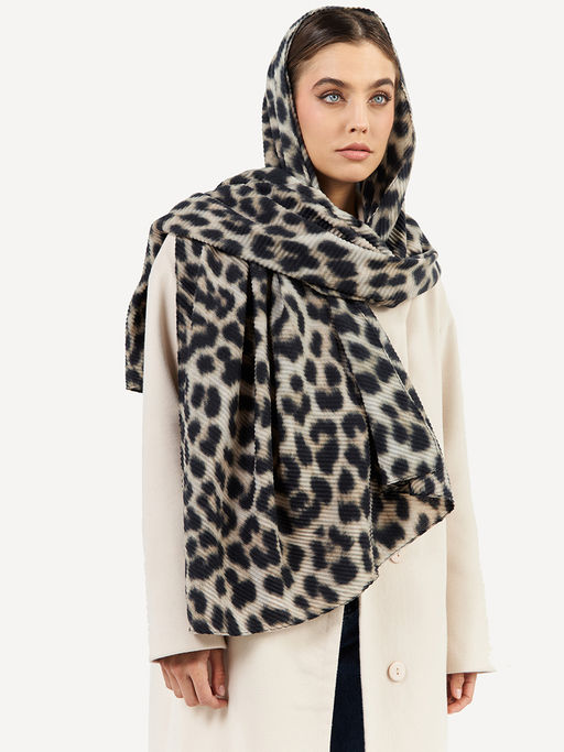 Большой, мягкий, тонкий и очень нежный двусторонний палантин с рисунком - Tantino фото 3