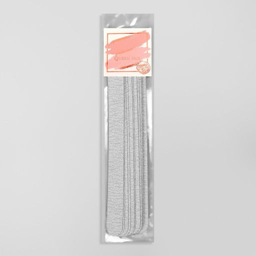 Цена за 10 шт. Сменный файл для пилки, на вспененной основе, абразивность 80, 18 см, фасовка 10 шт, цвет серый - Queen fair фото 4